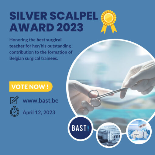 Silver Scalpel Award during Surgical Night Belgian Surgical Week 2023